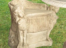 Garden armchair white cement, Pn22A